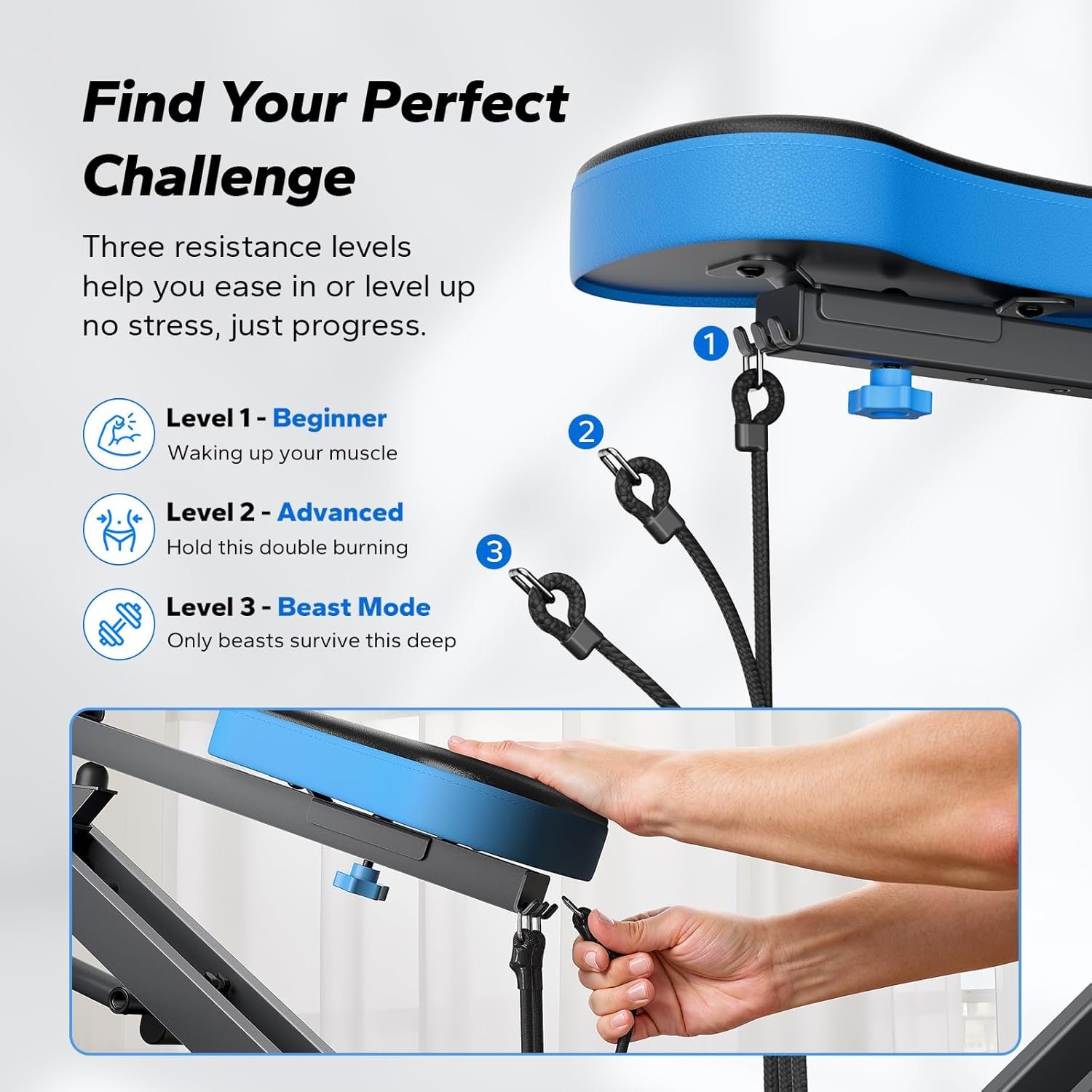 MERACH Squat Machine – Adjustable Resistance Foldable Leg Trainer for Glutes & Full-Body Workout, 350lbs Capacity - Bild 4
